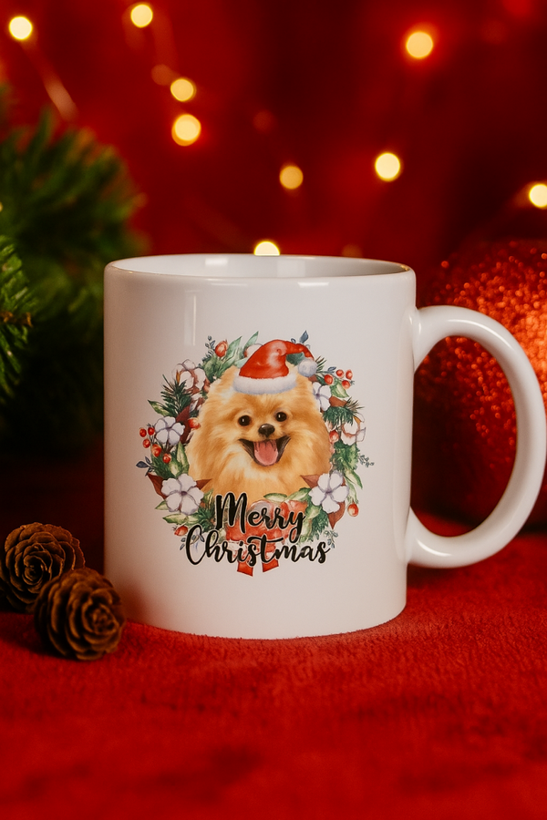 Merry Christmas mok Pomeranian
