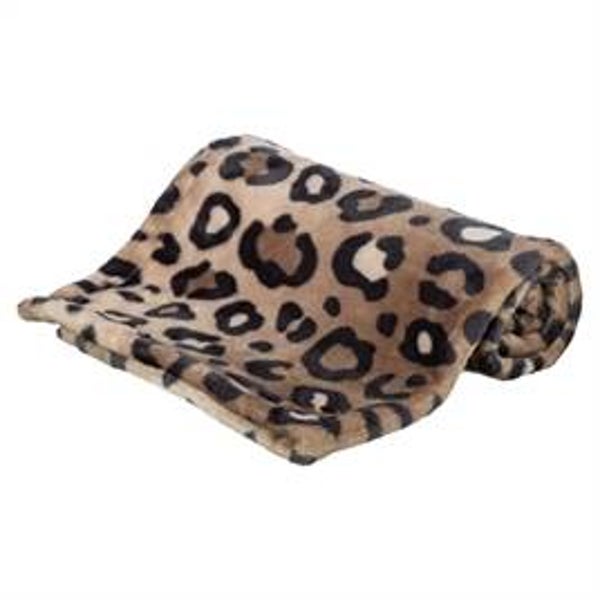 Trixie Hondendeken Leo Soft Pluche Bruin/Panterprint 70 x 50 cm