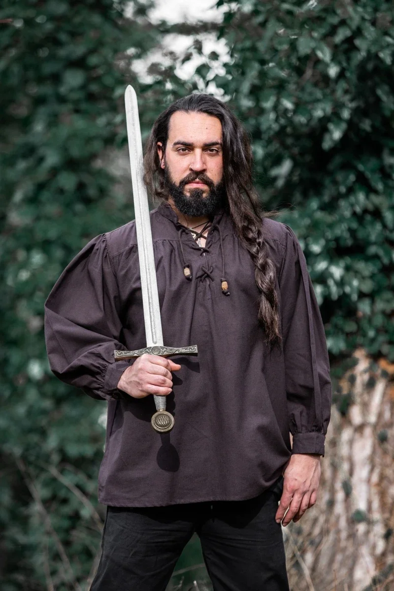 Middeleeuws hemd "Friedrich" Bruin