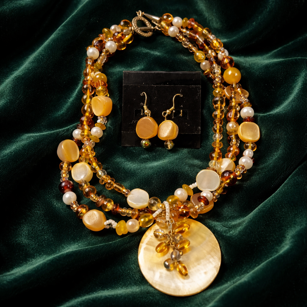 Shell and Jemstone Necklace