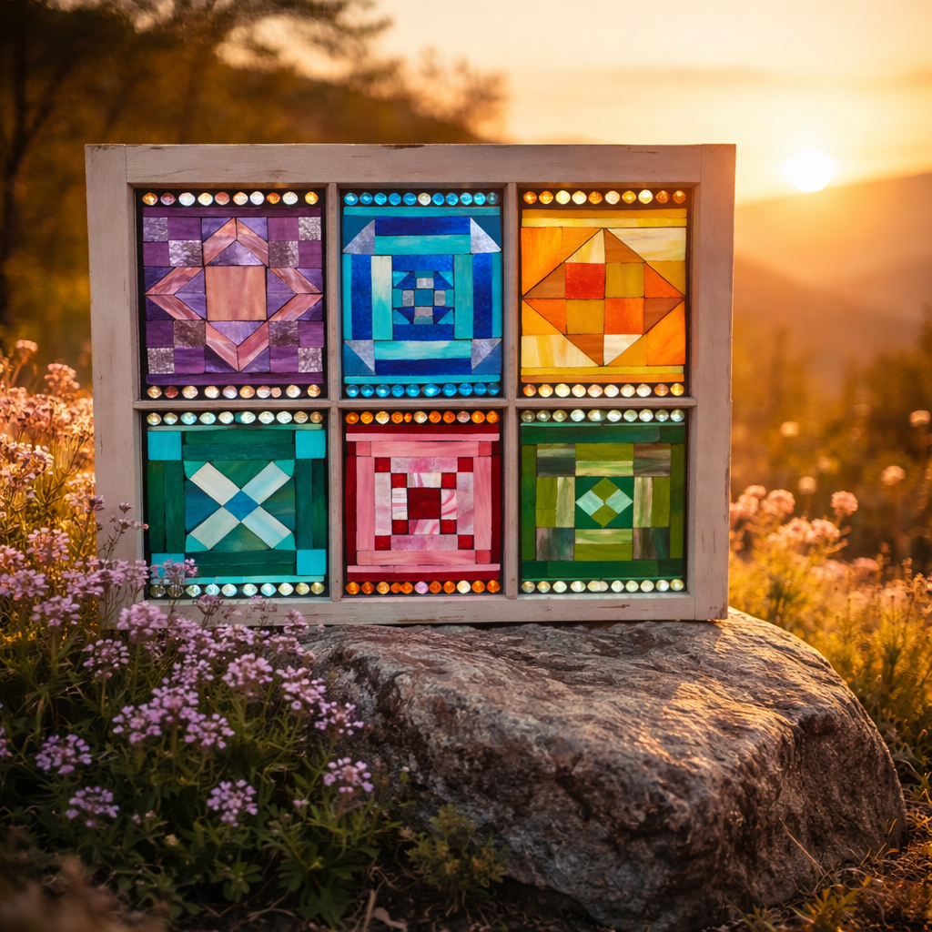 6 pane mosaic windows