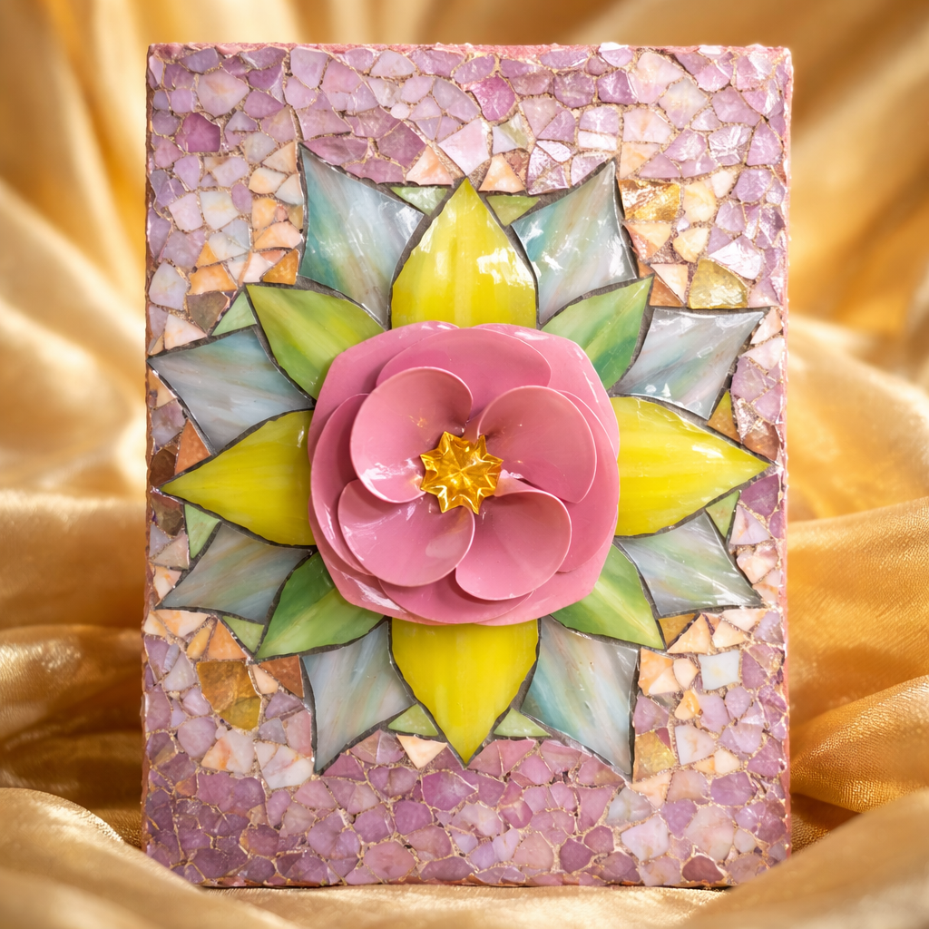 Sm. Pink and yellow mosaic