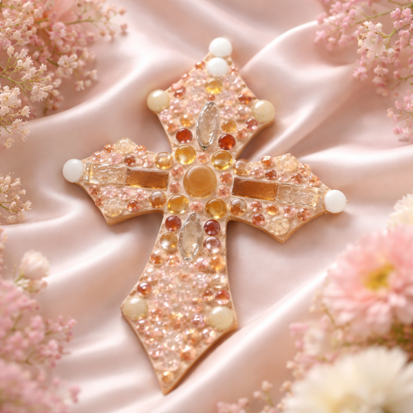 Cross mosaic wall hanging