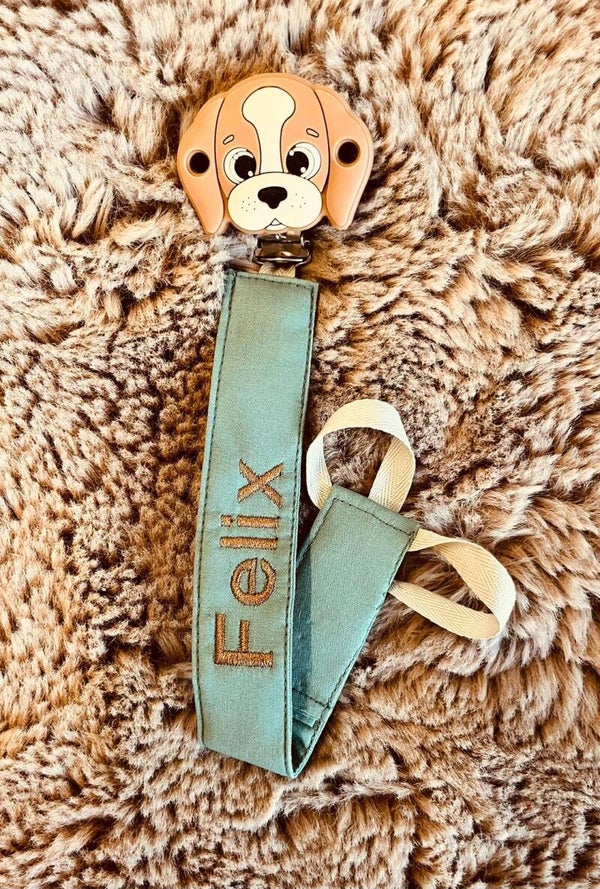 Speenkoord olijfgroen hondje