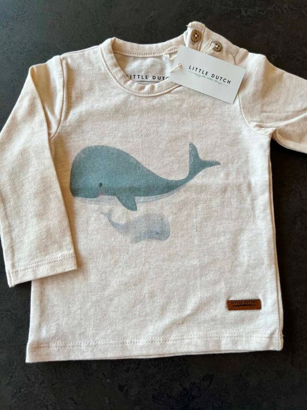 LITTLE DUTCH/longsleeve walvis maat 68