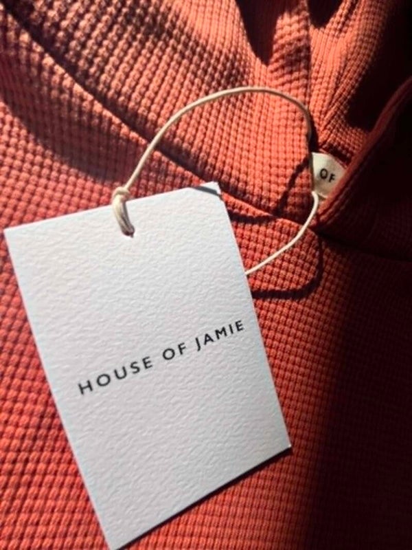 HOUSE OF JAMIE/ Hoodie tee, Burnt brick waffle 110-116