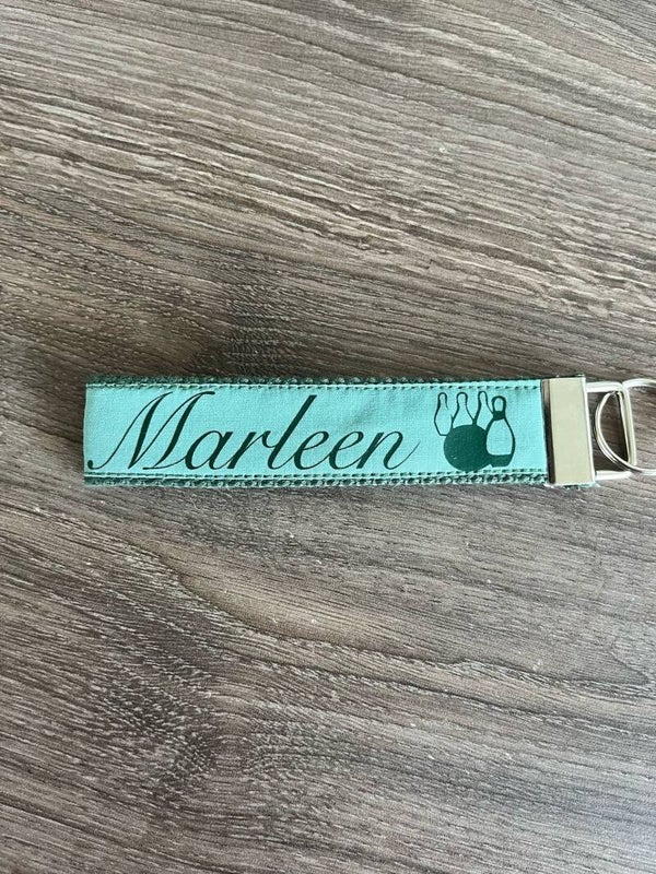 Handgemaakte sleutelhangers groen met groen