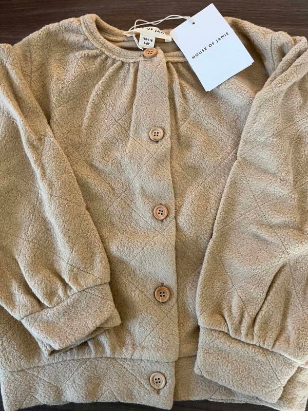 HOUSE OF JAMIE/ plush Cardigan sesame