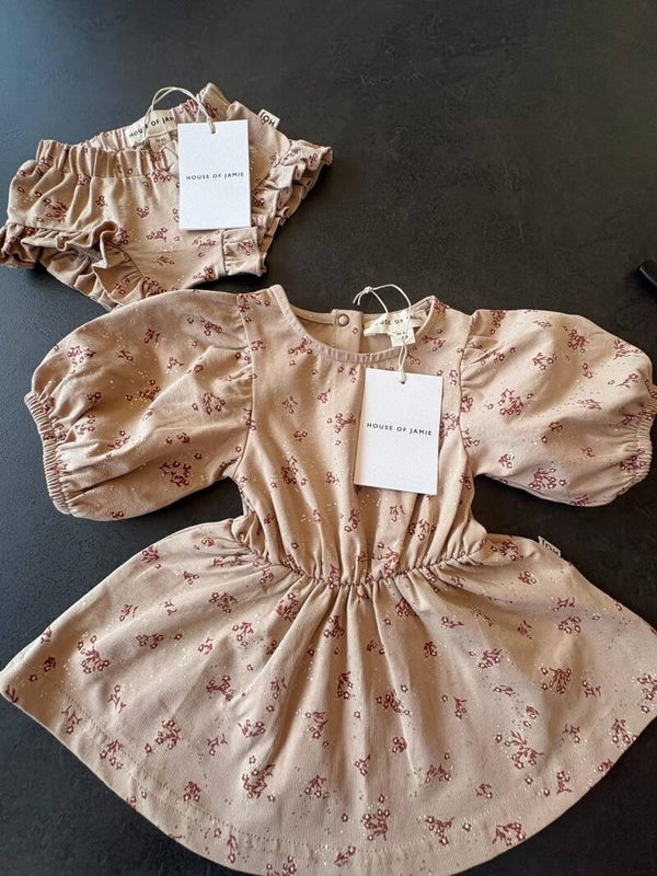 HOUSE OF JAMIE Balloon Dress met bijpassende schort 56-62 ( 1-3 maand)