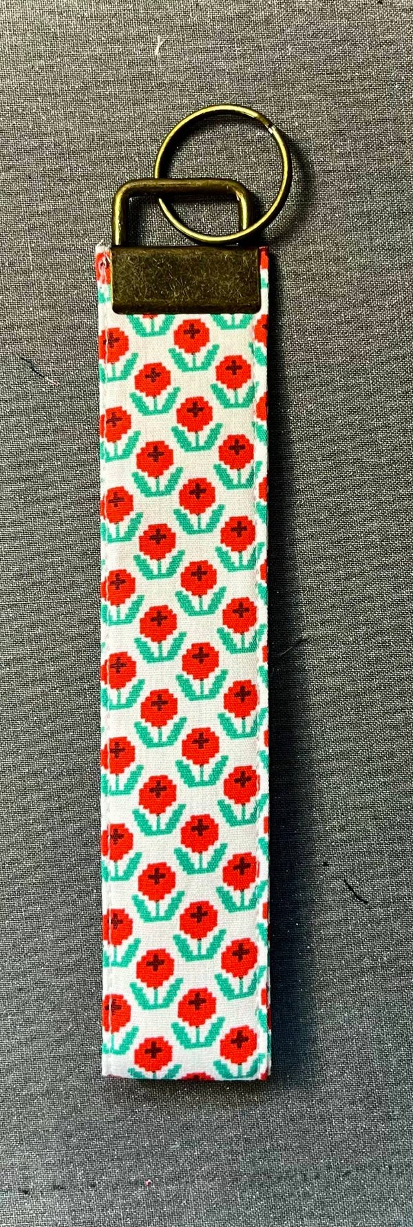 Handgemaakte sleutelhanger katoen - retro