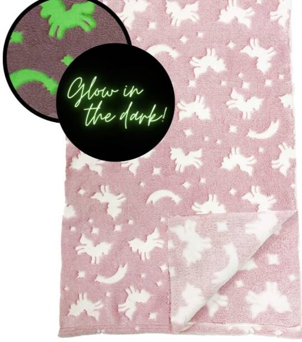 Glow in the dark plaid unicorn