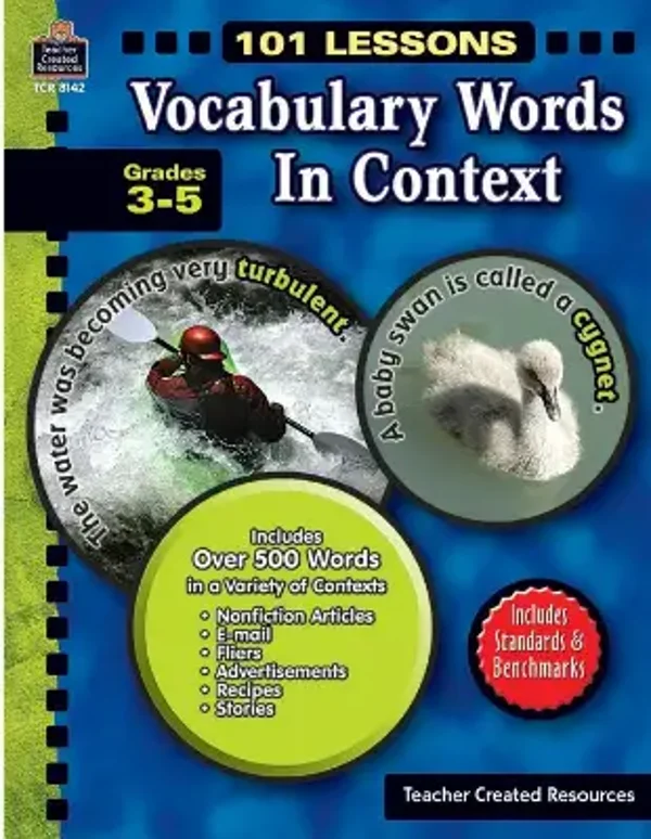 Teacher Created Resources 101 Lessons - Vocabulary Words in Context Book Grade 3-5