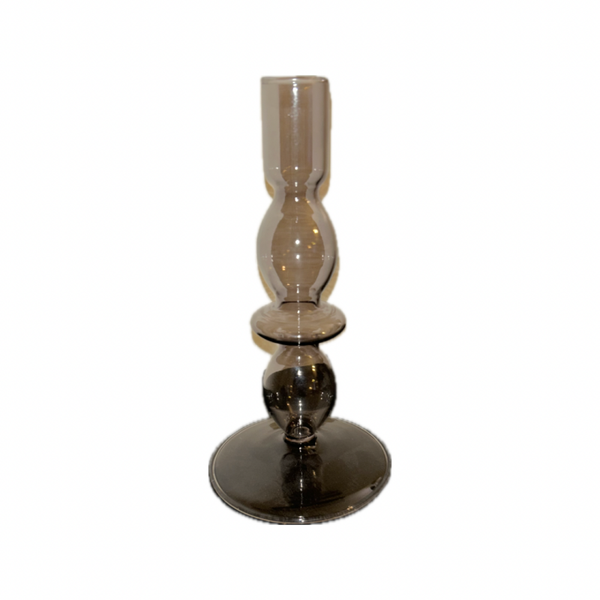 Kandelaar glas Mira grijs