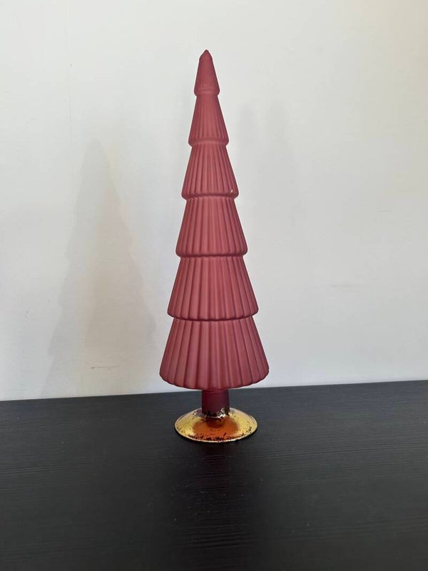 Glazen kerstboom sweet pink 16
