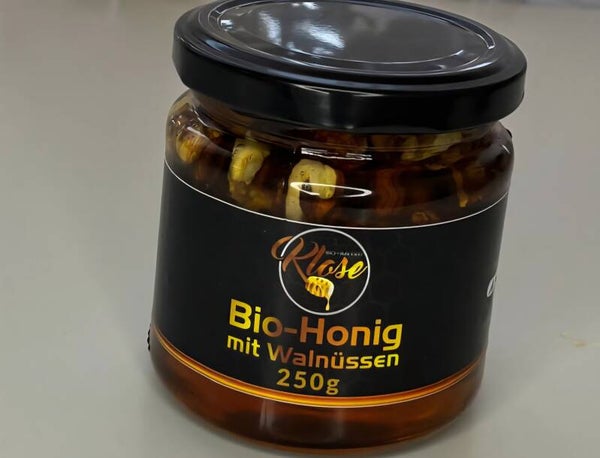Bio Honig mit Walnüssen 250g