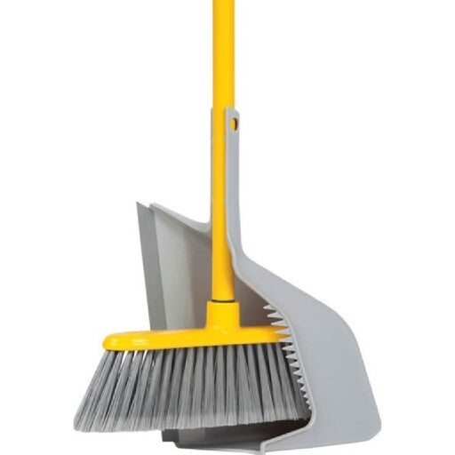 Apex Up Stoffer met Lange Steel en Blik - Geel/Grijs