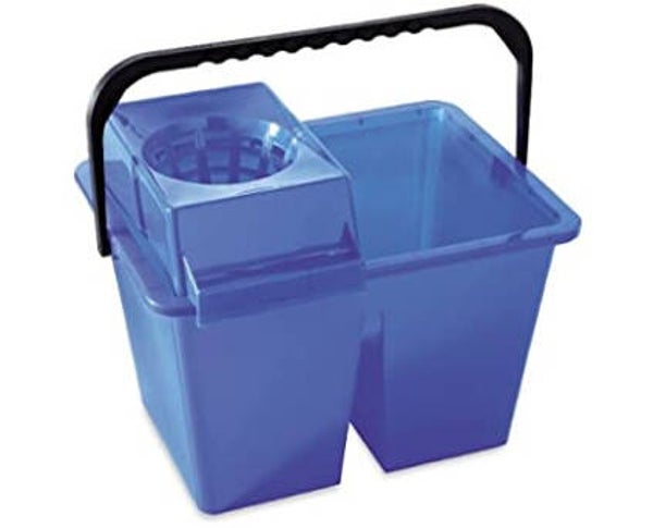 Professionele Dubbele Emmer 15L. met Wringzeef Blauw
