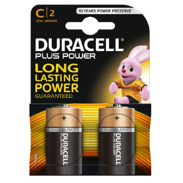 DURACELL PLUS POWER ALKALINE C 2X