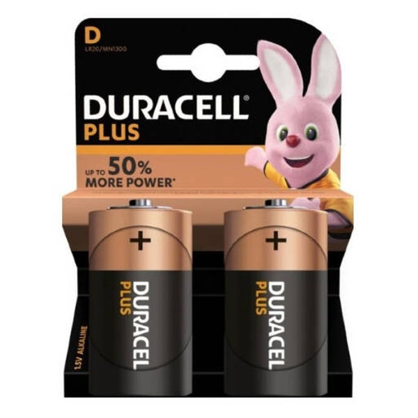 DURACELL PLUS POWER ALKALINE D 2X