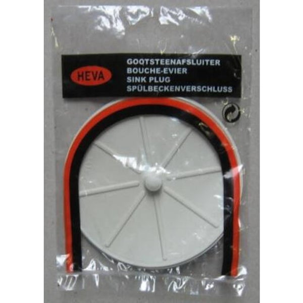 Gootsteenafsluiter Rubber, Wit