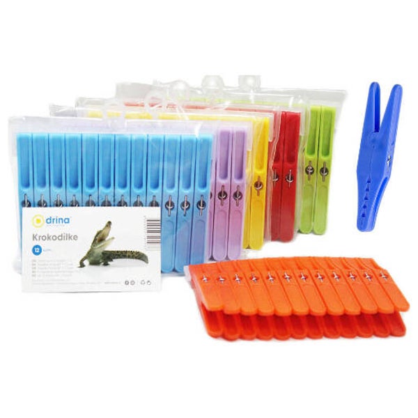 Wasknijpers Krokodil - 12 stuks