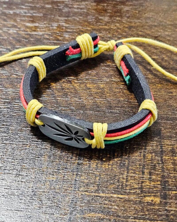420 Rasta Leaf Bracelet