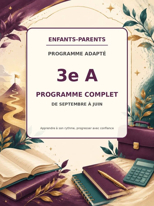 Collection complète 3e A – septembre à juin