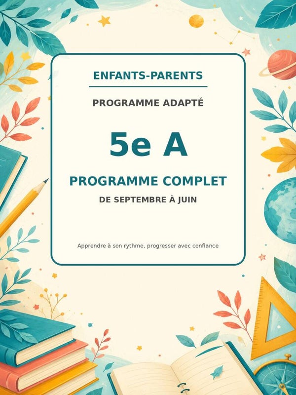 Collection complète 5e A – septembre à juin