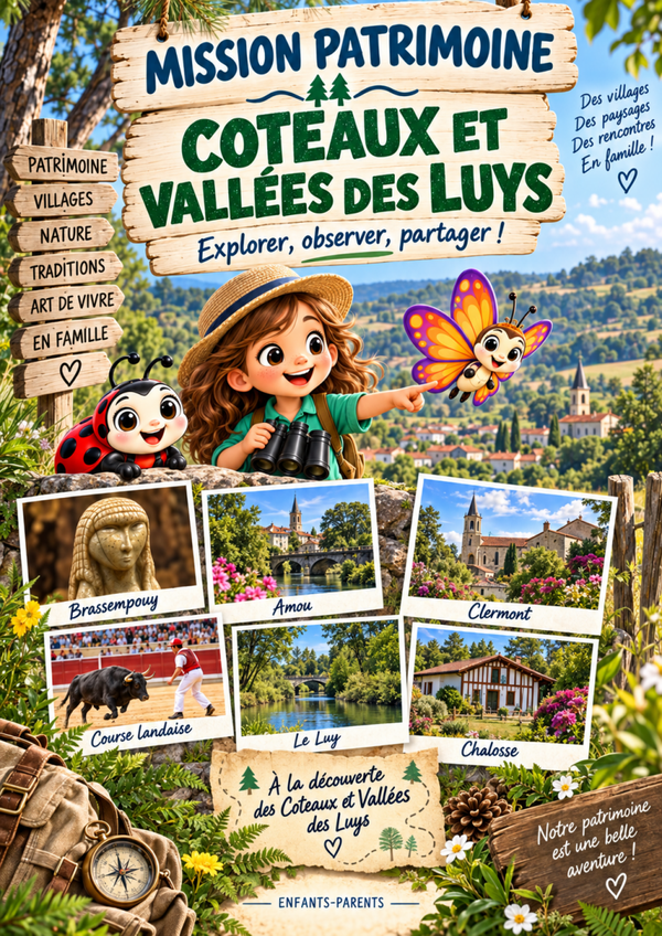jeu mission patrimoine Landes -coteaux vallées luy
