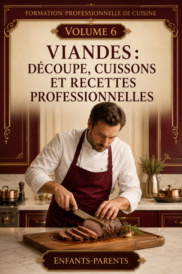 Cuisine – Volume 6 : Viandes : découpe, cuissons et recettes professionnelles.