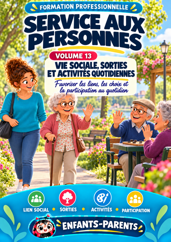 Service aux personnes Volume 13 Vie sociale, sorties et activités quotidiennes.
