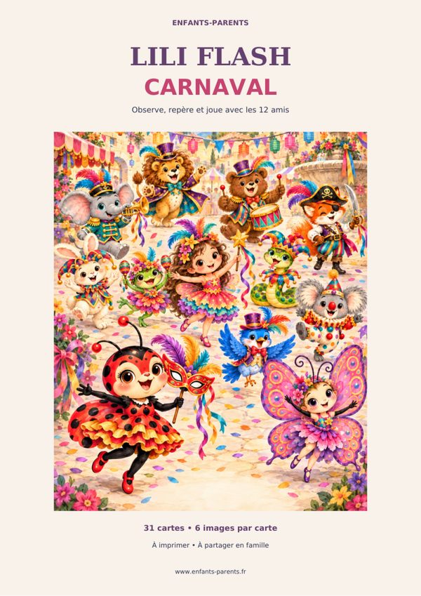 Lili Flash Carnaval — Observez, repérez, jouez !