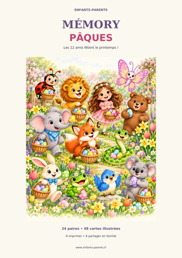 Mémory Pâques – Les 12 amis fêtent le printemps !