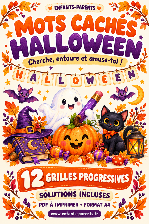 Mots cachés Halloween — Cherche, entoure et amuse-toi !