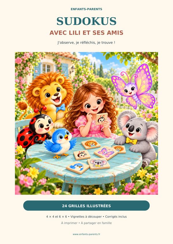 Sudokus avec Lili et ses amis