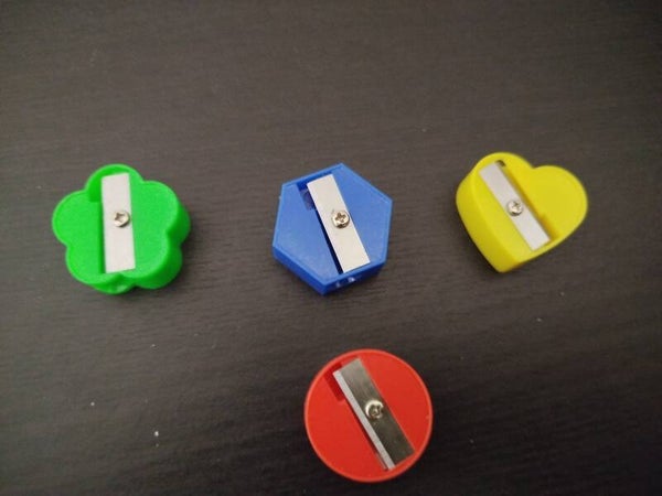 taille crayons diverses formes