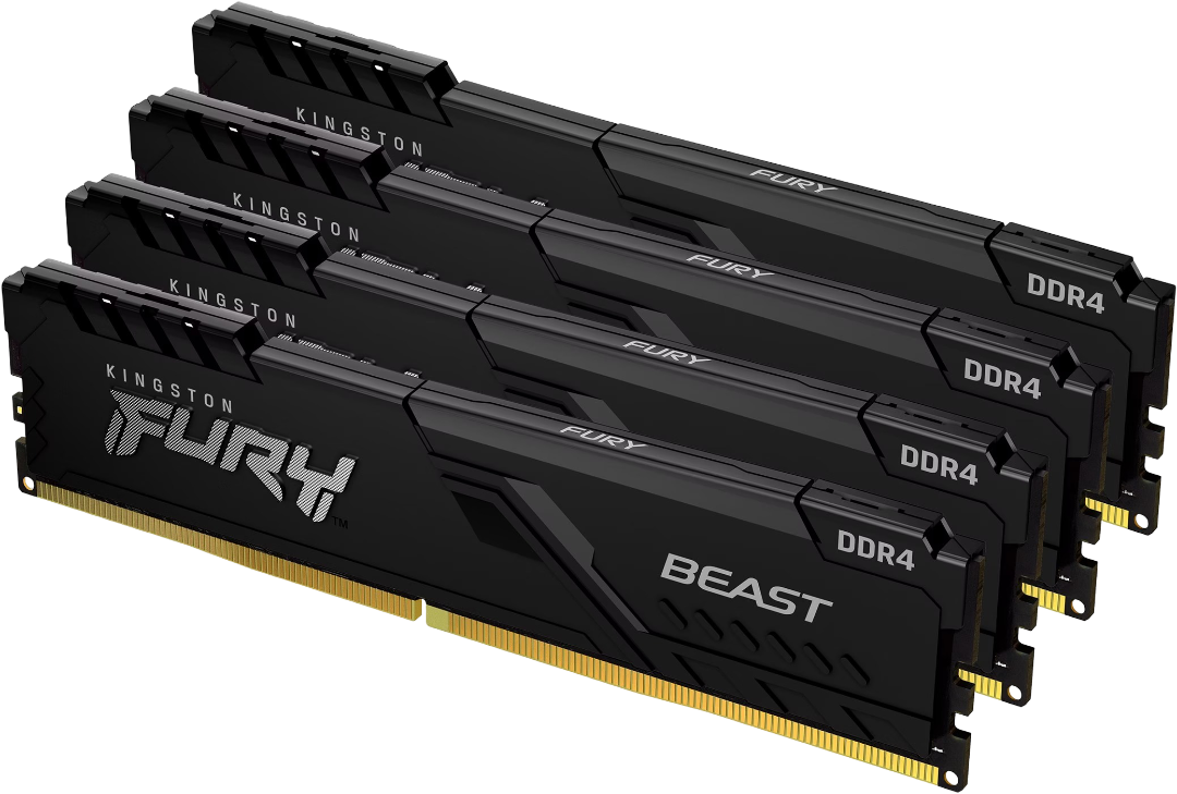 RAM : Kingston Fury Beast 64GB DDR4 (4x16GB) 3200MhZ