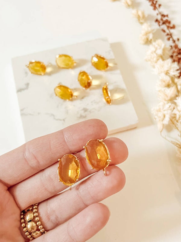 earring post glass oker