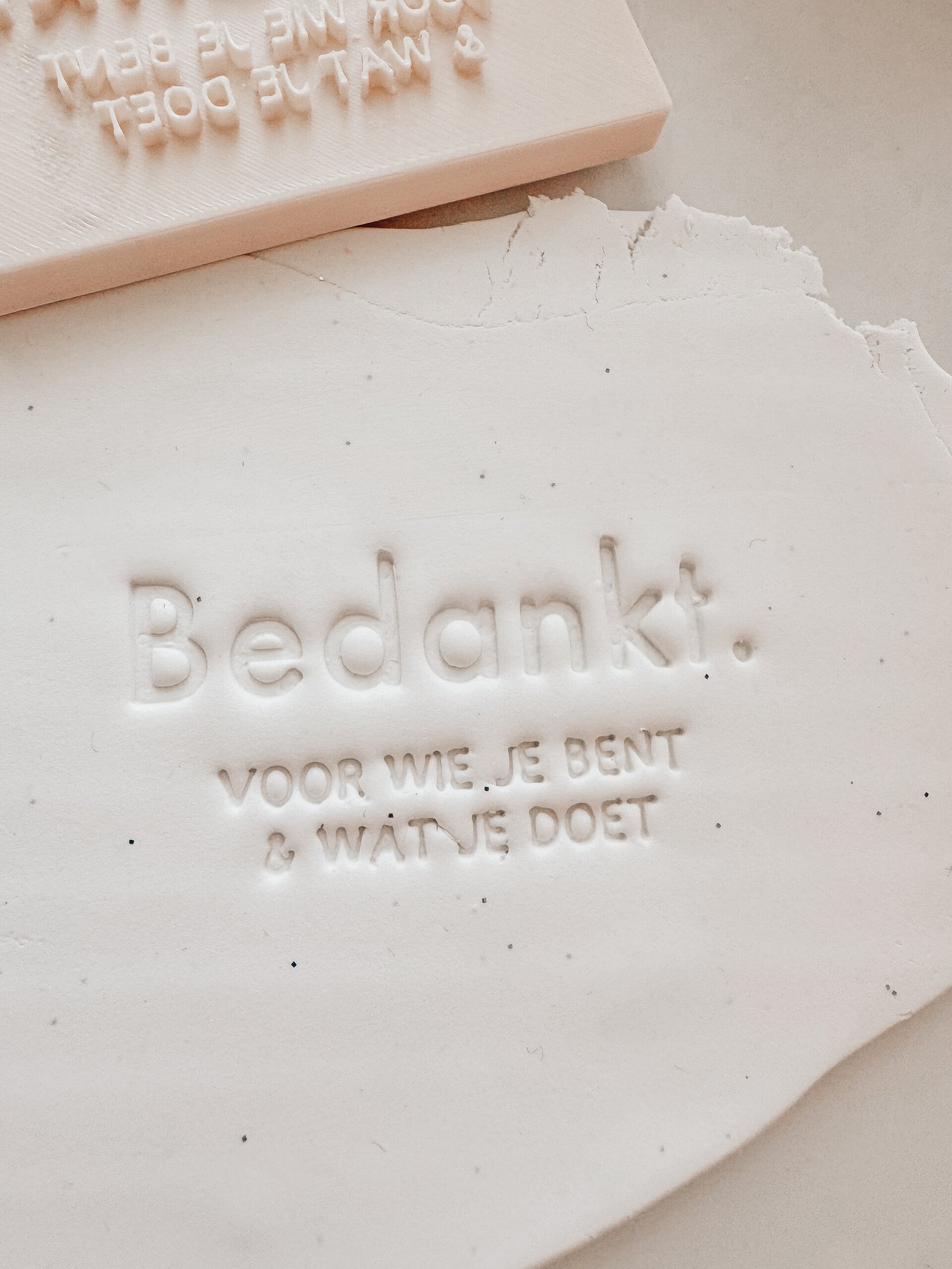 label stamp 'bedankt'