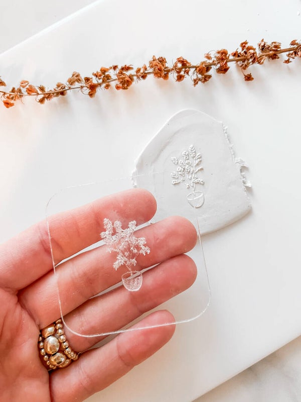 acryl stempels 'potplantje'