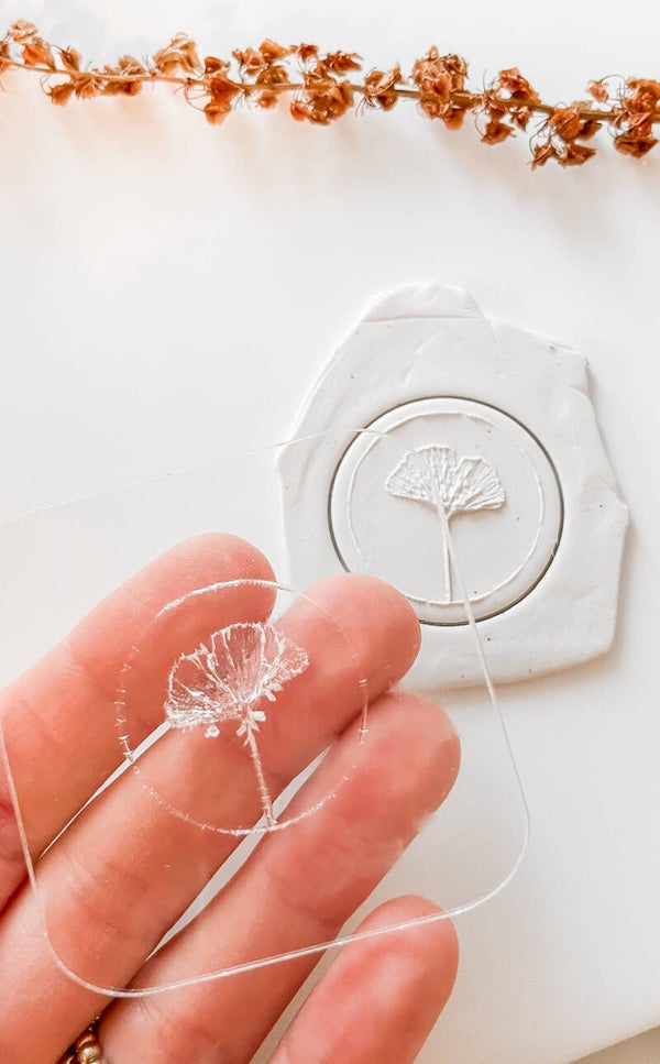 Acryl plaatje 'stamp flower'