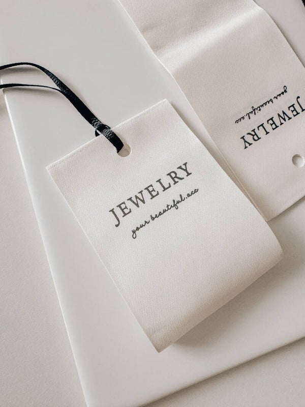 Stoffen Oorbellen kaartje