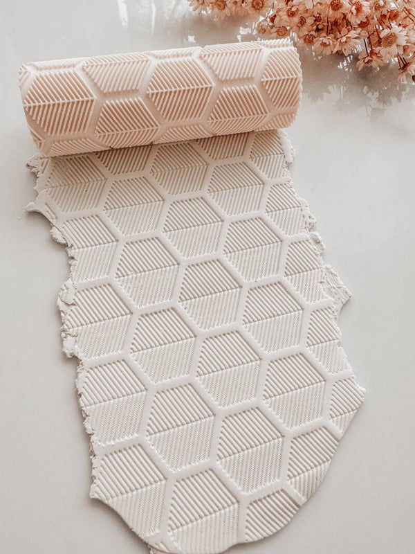 Textuur roller ‘Hexagon Lines’
