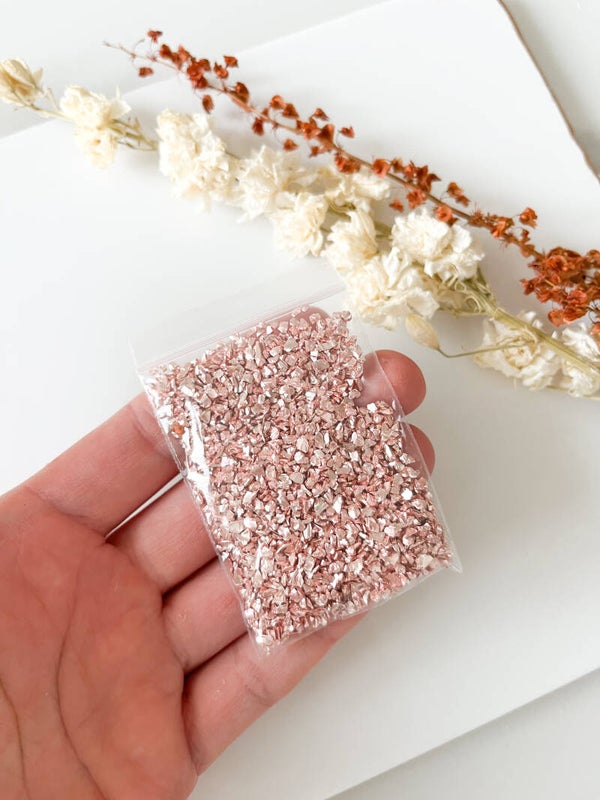 Crushed glass pink