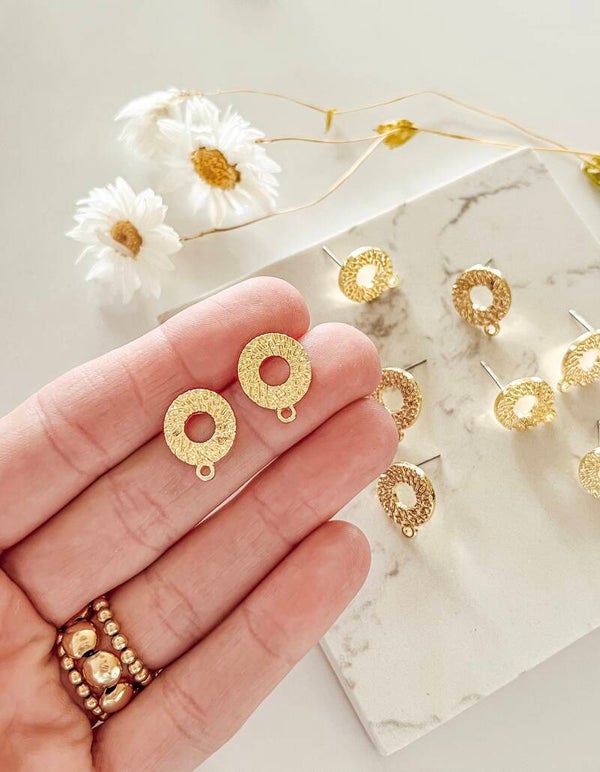 Earrings post reliëf open
