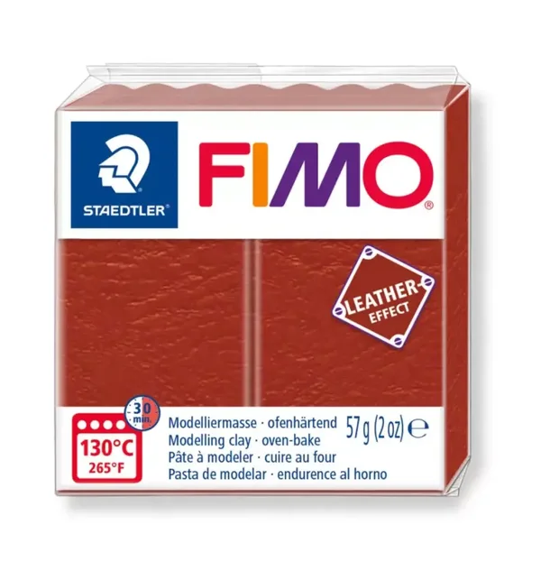 fimo soft leather roest