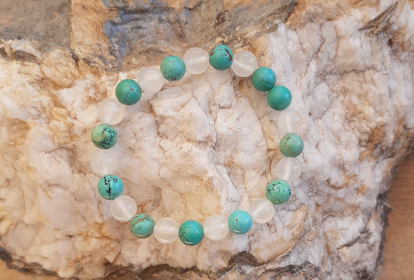 Bracelet Sérénité — Turquoise & Sélénite