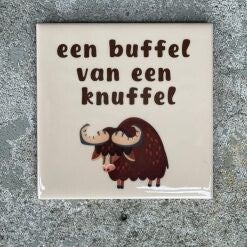 Een buffel van een knuffel
