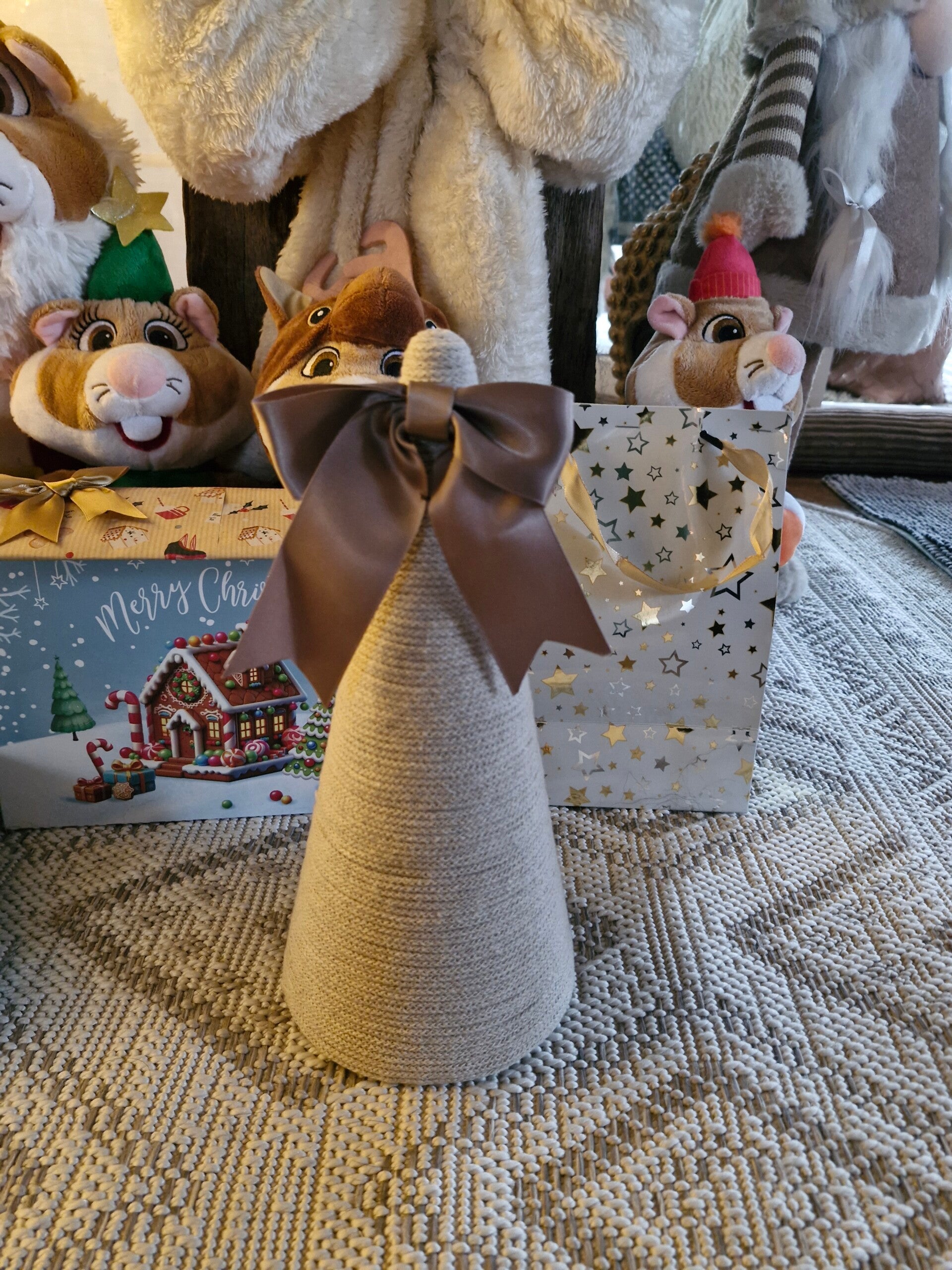 grote kerstboom bruin strik