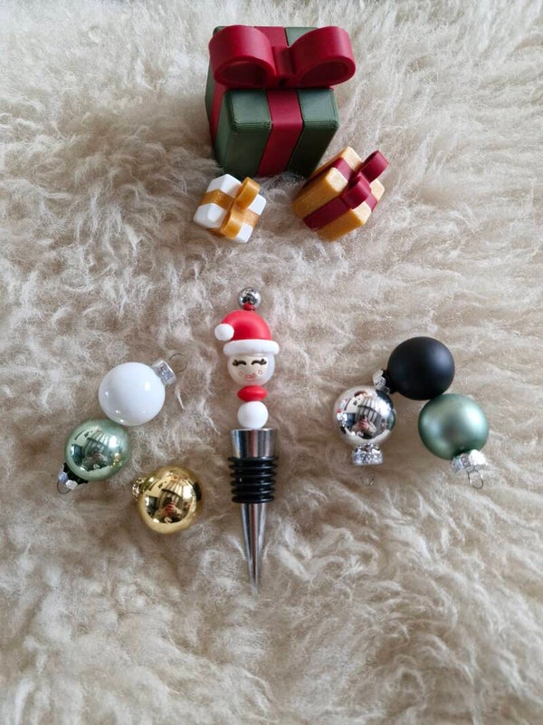 Wijnstop kerst vrouwtje